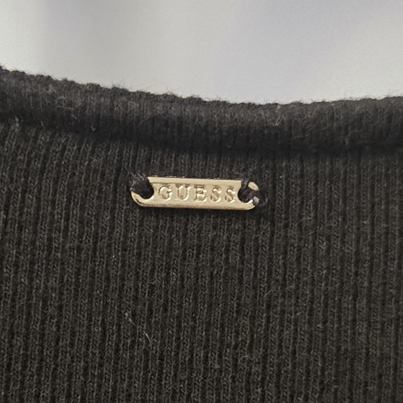 Guess Black Lace-Up Corset Peplum Top. Sixe XS. - Picture 6 of 11